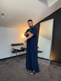 N°6 - QAMIS MANCHES COURTES  BLEU PRESTIGE FINITION BRODÉE HOMME